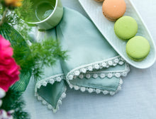 Load image into Gallery viewer, Macaroon Tea Napkins (Aqua), set of 4
