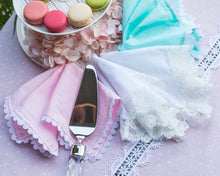 Load image into Gallery viewer, Macaroon Tea Napkins (Aqua), set of 4
