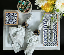 Load image into Gallery viewer, Harbour (Flint) Mat and Napkin, set of 4
