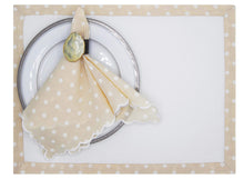 Load image into Gallery viewer, Polka (Daffodil) Mat and Napkin, set of 4
