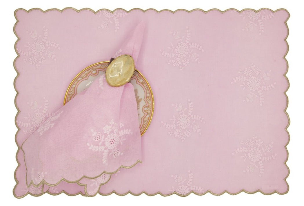 Allure (Rosa) Mat and Napkin, set of 4