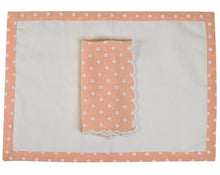 Load image into Gallery viewer, Polka (Carnation) Mat and Napkin, set of 4
