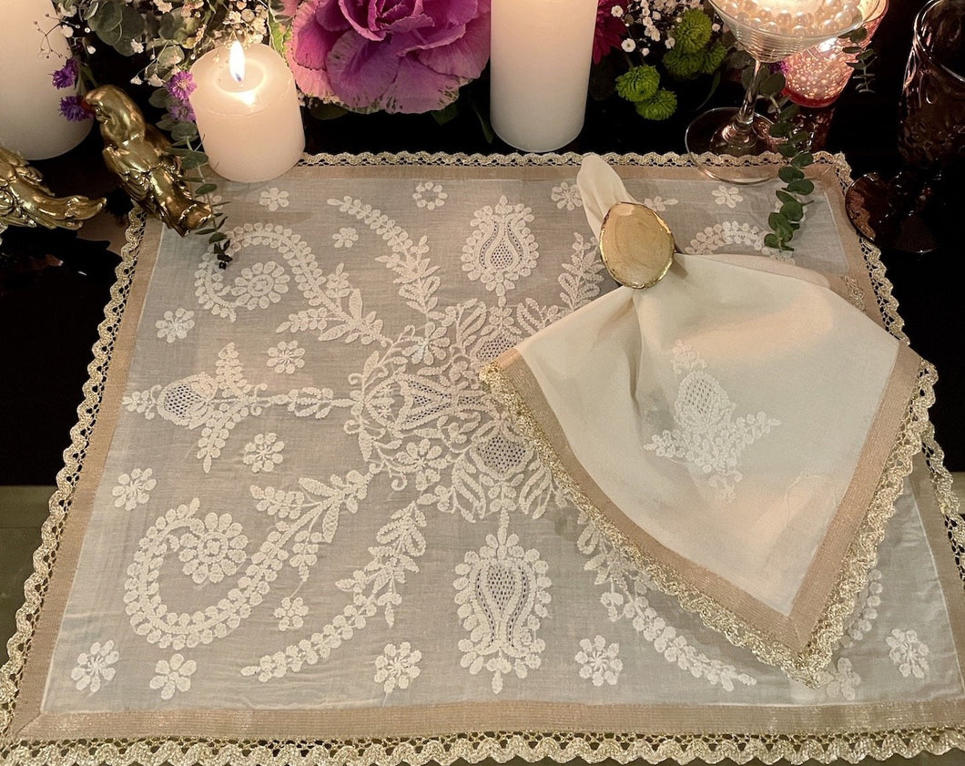 Bahaar Mat and Napkin, set of 4