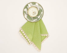 Load image into Gallery viewer, Macaroon Tea Napkins (Pistachio), set of 4
