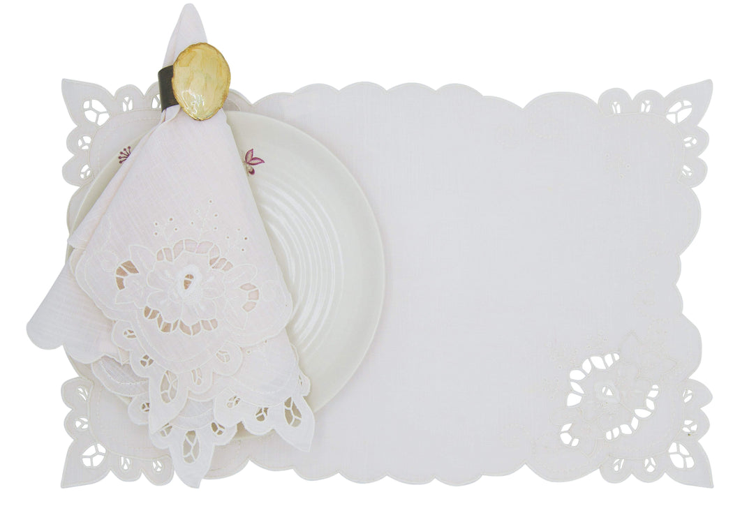 Madiera (Natural) Mat and Napkin, set of 4